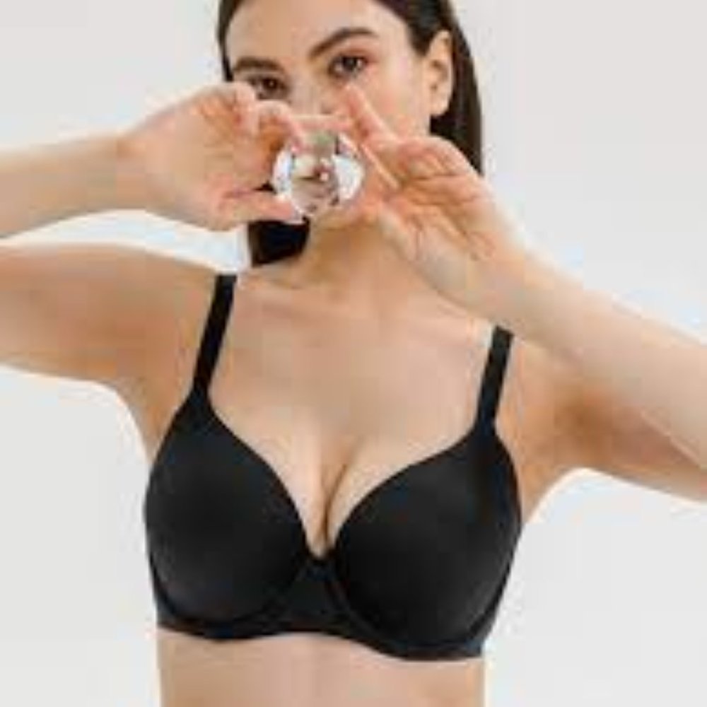 Wingslove Black Non Padded Underwire Full Coverage Minimizer Bra NWT Size 32D